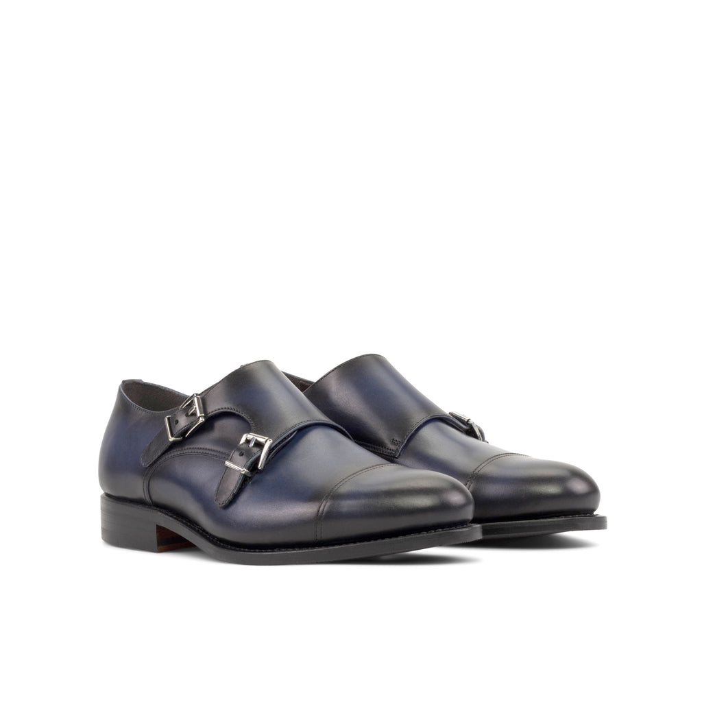 Denim Cap Toe Double Monk