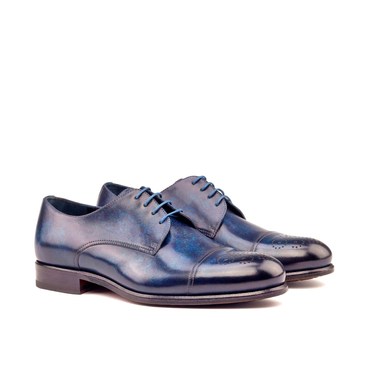 Denim Derby Cap Toe Oxford