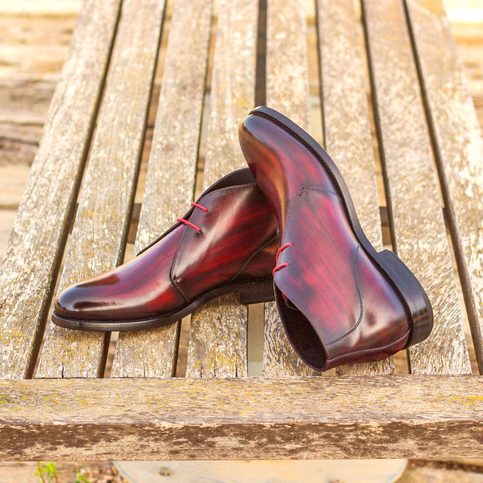 Burgundy Patina Chukka