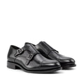Black Cap Toe Double Monk
