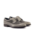 Grey leather and Suede Longwing Blucher