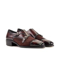 The Lux - Burgundy Suede & Patina Double Monk